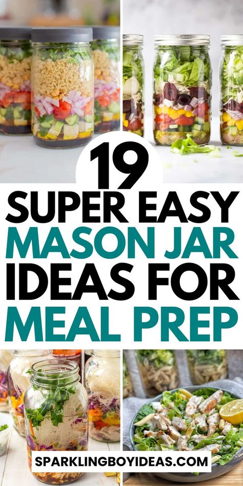 Mason jar meal prep just got more exciting! Explore our healthy Mason jar meals, perfect for on-the-go lifestyles. Dive into Mason jar salad recipes packed with flavor, or start your day right with Mason jar breakfasts. Our easy Mason jar snacks for busy afternoons, and Mason jar soup recipes for chilly days. Embrace the simplicity of layered Mason jar recipes, including vegan and keto recipes. Whether it's Mason jar overnight oats or meals in a jar recipes for work, we've got you covered. Jar Soup Recipes, Mason Jar Salads Healthy, Jar Lunch Ideas, Mason Jar Overnight Oats, Jar Meal Prep, Jar Snacks, Mason Jar Snacks, Jar Soup, Mason Jar Soup