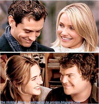 The Holiday. Great movie starring Jude Law, Jack Black, Cameron Diaz, and Kate Winslet. The Holiday Movie, Bon Film, Movies Worth Watching, Chick Flicks, Jude Law, Actrices Hollywood, Holiday Movie, Book Tv, Romantic Movies