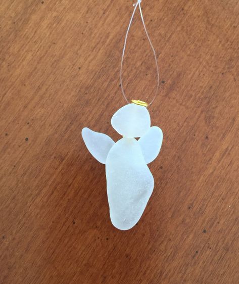 Seaglass Angel Ornament, Sea Glass Ornaments, Sea Glass Angel, Sea Glass Christmas, Christmas Angel Ornaments, White Sea Glass, Beachglass Jewelry, Sea Glass Crafts, White Angel