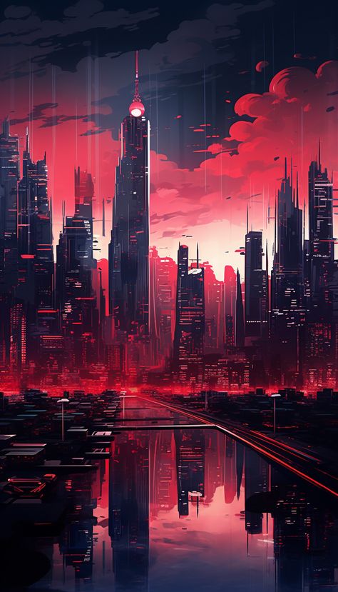 Digital Art: Cyberpunk 2077 Red Sky Night city #zicxa-photos #zicxa #images #background #wallpaper #freepik #shutterstock #VN Anime Sci Fi Background, Cyberpunk Theme Wallpaper, Cyberpunk 2077 Night City Wallpaper, Cyberpunk Red Aesthetic, Cyberpunk 2077 Wallpaper 1920x1080, Cyberpunk 2077 Wallpapers Iphone, Sci Fi City Concept Art, Red Cyberpunk Aesthetic, Cyberpunk City Aesthetic