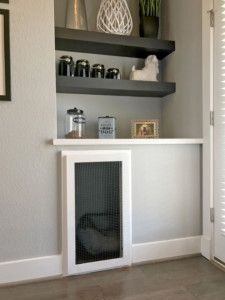 Dog Showers, Unique Dog Beds, Doggie Door, Indoor Dog House, Custom Cabinet Doors, Dog Spaces, Kitty Litter, Mudroom Laundry Room, Interior Design Rustic