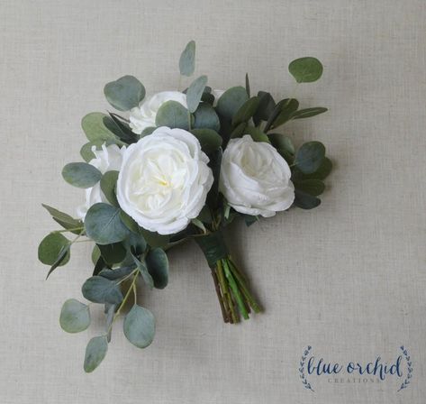 Cabbage Rose Bouquet, Bouquet Eucalyptus, Eucalyptus Bouquet, Greenery Bouquet, Silk Bouquet, Flowers And Greenery, Green Bouquet, Peony Bouquet, White Wedding Bouquets