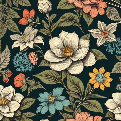 Botanical flowers print