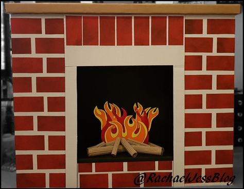 How to make a pretty fireplace for Santa's Grotto on a budget Xmas Grotto Ideas, Diy Santas Grotto School, Fake Fireplace Ideas Christmas, Santas Grotto Diy, Felt Fireplace, Santa Grotto Ideas, Pto Activities, Christmas Grotto Ideas, Fireplace For Christmas