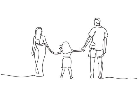 Mother And Daughter Holding Hands, Holding Hands Drawing, Friends Are Family Quotes, Drawing Hands, Love Mom Quotes, Single Line Drawing, One Line Drawing, Illustration Cartoon, First Daughter