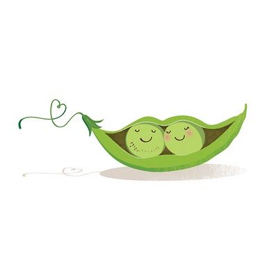 2 Peas in a Pod | Doodles and things...: Like 2 peas in a pod. Three Peas In A Pod Tattoo, Pod Tents, 2 Peas In A Pod, Image Girly, Peas In A Pod, Twins Baby Shower, Sister Tattoos, Food Illustrations, Cute Illustration