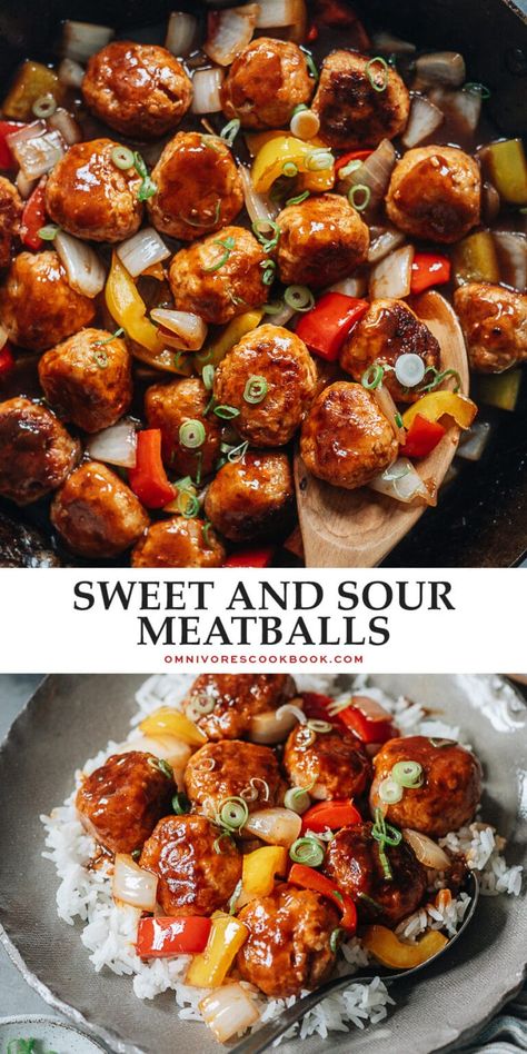 Easy Sweet And Sour Meatballs, Tender Meatballs, Meatball Dinner, Sweet And Sour Meatballs, Meatball Recipes Easy, Happy Cooking, Sweet And Sour Sauce, Asian Inspired Recipes, Chinese Cooking