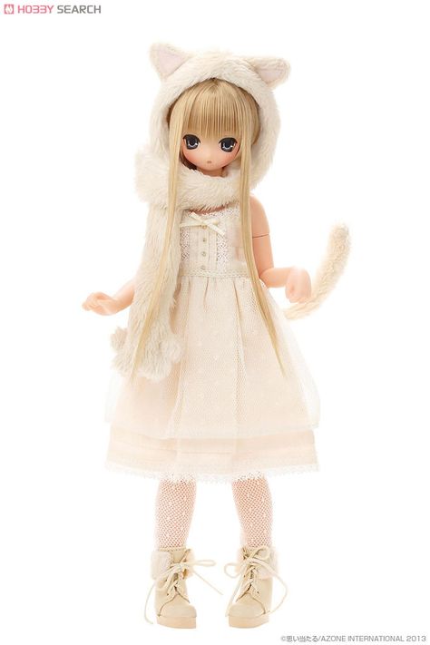 Azone Doll, Super Dollfie, Pure Neemo, Dollfie Dream, Cat Ears Headband, Kawaii Doll, Anime Pixel Art, Purple Cat, Anime Figurines