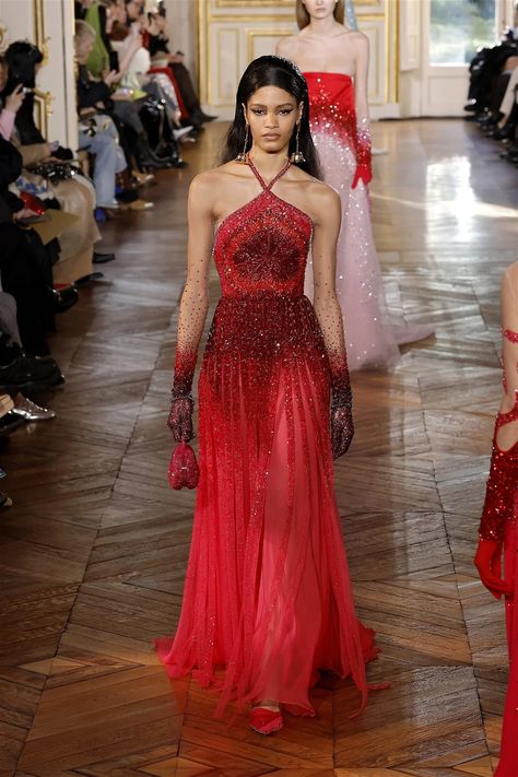 Georges Hobeika Couture Spring Summer 2024 Paris – NOWFASHION Georges Hobeika Dress, George Hobeika 2024, Red Dress Runway, Movie Dresses, George Hobeika, Georges Hobeika Couture, Coktail Dress, Hobeika Couture, 2024 Couture