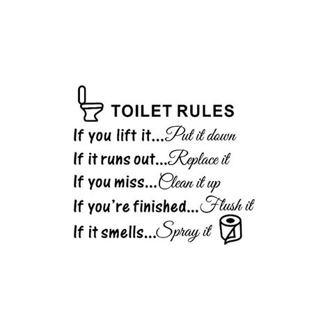 PRICES MAY VARY. Material: The decal is made of high quality vinyl materials, non-toxic,removable but not reusable. Size: 9.8"x11.4"/25*29cm, perfect for toilet and bathroom use. Easy to stick: Easy to apply, just remove backing and apply to your surface, then peel off the transfer tape. Occasion: Stick to almost any smooth surface, such as toilet lips, windows, glass doors, walls, etc Vinyl Wall Art Decal: Modern Bathroom Sign for Home Kids Room Daycare School Store Restroom Decor Sticker,This Bathroom Wall Art Printables, Wc Sign, Toilet Rules, Bathroom Decals, Bathroom Stickers, Kids Living Rooms, Creative Bathroom, Vinyl Wall Art Decals, Removable Wall Stickers