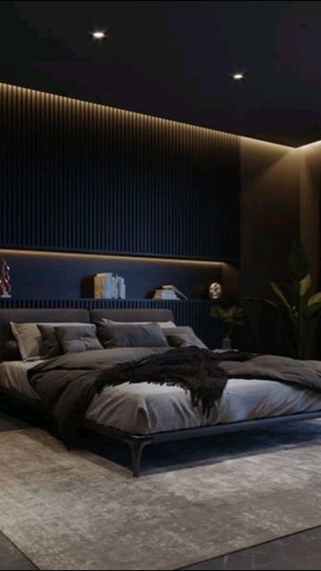 Black Bedroom Design, Black Bedroom Decor, Modern Luxury Bedroom, Bed Design Modern, Black Bedroom, Luxury Bedroom Master, Luxury Rooms, Design Studios, Master Bedrooms Decor