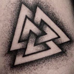 Negative Shaded Tattoos, Triangle Tattoos With Meaning, Small Nordic Tattoo Men, Nordic Triangle Tattoo, Viking Tattoos Small, Viking Triangle Tattoo, Viking Tattoos For Women Meaning, Small Viking Tattoos For Men, German Tattoo For Men