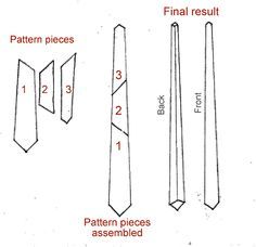 Nakatani tie pattern Tie Patterns Diy, Tie Pattern Free, How To Make A Tie, Crafts For Men, Tie Template, Necktie Pattern, Make A Tie, Bowtie Pattern, Printable Sewing Patterns