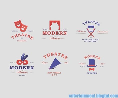 Theater Logo Design, Drama Studio, Digital Media Logo, Theatre Illustration, Theatre Logo, Film Logo, Logo Desing, Festival Logo, Logo Design Set