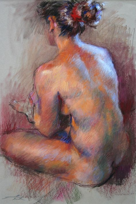 Sabine by Gwenneth Barth-White Pastel ~ 18" x 14" Artistic Anatomy, Pastel Inspiration, Elegant Images, Nature Drawings, Figure Drawings, Pastel Artwork, White Pastel, Pastel Portraits, Pastel Paintings