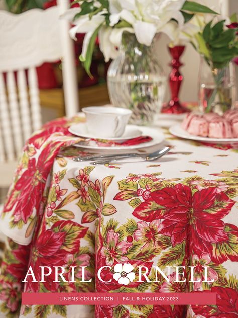 April Cornell - F23 Linens US WS Catalog - Page 1 April Cornell, Fall Holidays, Tablecloths, I Fall, Table Linens, Bar