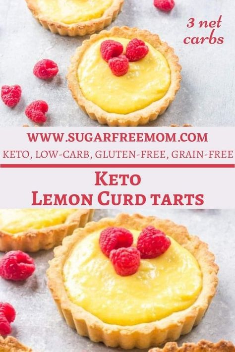 Low Carb Lemon Curd, Keto Lemon Curd Recipe, Keto Lemon Tart, Gluten Free Tarts, Virta Recipes, Keto Tarts, Keto Lemon Curd, Lemon Curd Tarts, Sugar Free Lemon Curd