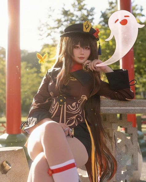 Hu Tao Ms Hina Genshin Cosplay, Genshin Cosplay Hu Tao, Professional Cosplay Photography, Hi Tao Cosplay, Hu Tao Reference, Hu Tao Cosplay Makeup, Hu Tao Pose, Cute Cosplay Poses, Hutao Cosplay