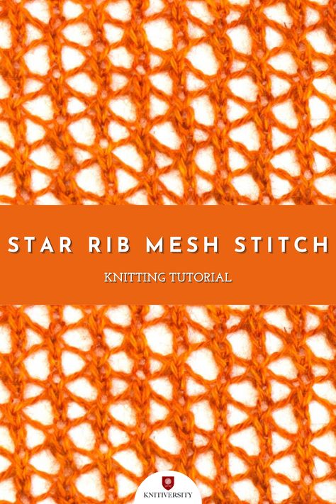 Knit Mesh Pattern, Mesh Knitting Pattern, Knit Mesh Stitch, Mesh Stitch Crochet, Lace Knitting Shawl, New Stitch A Day, Beginner Knit, Mesh Stitch, Lace Knitting Patterns