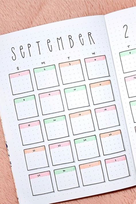 40 Adorable Septebmer monthly spread ideas for bullet journals! #monthlyspread #bulletjournal #bujoideas September Monthly Spread, September Spread, Bullet Journal Designs, Monthly Spread Ideas, Crazy Laura, Bullet Journal Month, Digital Bullet Journal, Bullet Journal Monthly Spread, Bullet Journal 2020