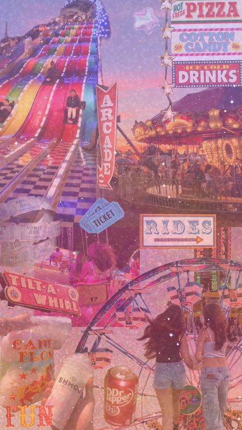 #fair #summer #carnival #fyp Fair Aesthetic, Summer Carnival, One Ticket, Ice Cold Drink, Aesthetic Collage, Wall Collage, Cold Drinks, Carnival, Collage