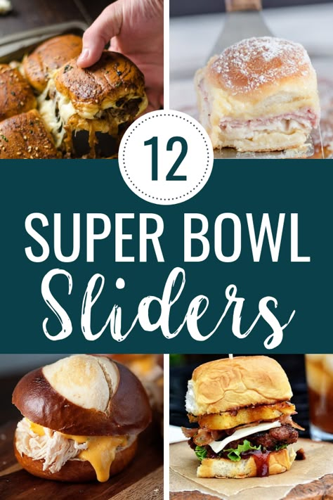 Super Bowl Sunday is my favorite time to host a game day party, because I love super bowl finger foods, especially all the super bowl party sliders! Check out this list of MUST MAKE party sliders that will have people raving! #superbowl #sliders Super Bowl Party Sliders, Super Bowl Food Menu, Super Bowl Sliders, Appetizers Sliders, Super Bowl Finger Foods, Super Bowl Essen, Party Sliders, Healthy Superbowl Snacks, Bowl Party Food