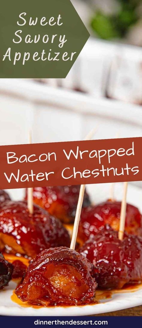 Water Chesnut Wrapped In Bacon, Bacon Covered Water Chestnuts Recipe, Bacon And Water Chestnut Appetizer, Bacon Wrapped Water Chestnuts Crockpot, Water Chestnuts Recipes, Bacon Wrapped Water Chesnuts, Waterchestnut Recipes, Bacon Wrapped Water Chestnuts Recipe, Wrapped Appetizers