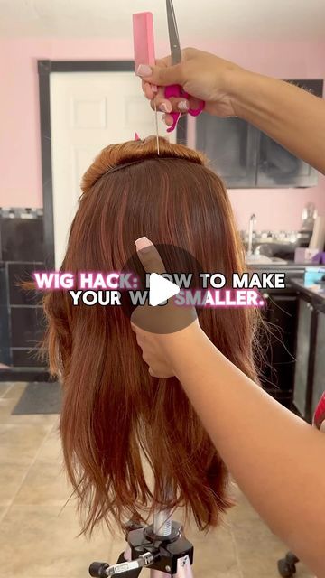 How To Put A Wig On Long Hair, How To Put Long Hair Under A Wig, How To Put On A Wig Tutorials, Low Density Wigs, How To Make A Wig Look Real, Cheap Wig Hacks, Ways To Style Wigs, How To Make A Wig, How To Style A Wig