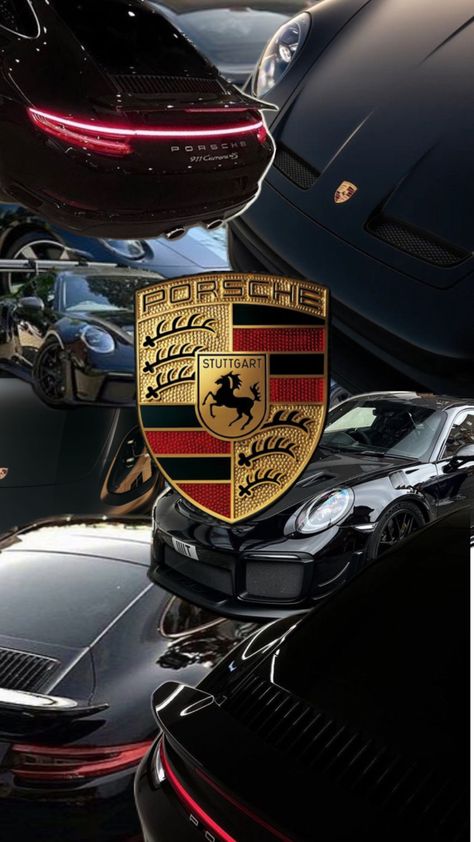 Porsche collage black and mat black Porsche Iphone Wallpaper, Collage Black, Black Porsche, Super Sport Cars, Porsche Gt3, Mat Black, Street Racing Cars, Fancy Cars, Classy Cars