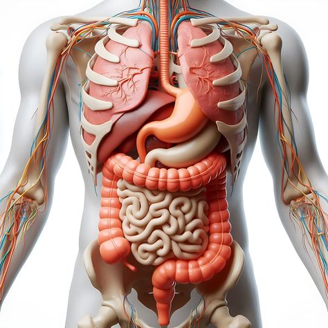 3D Render of Human Digestive System Anatomy on White Background Digestive System Anatomy, Anatomy Illustration, Human Digestive System, Digestive Tract, Cartoon House, Nursing Study, 3d Render, Digestive System, Anatomy