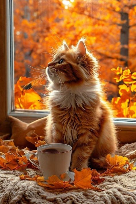 Animals And Their Babies, Cat Love Quotes, Regnul Animal, Autumn Cottage, Cutee Animals, Cat Picture, Animal Portraits Art, Gorgeous Cats, Cat Pose