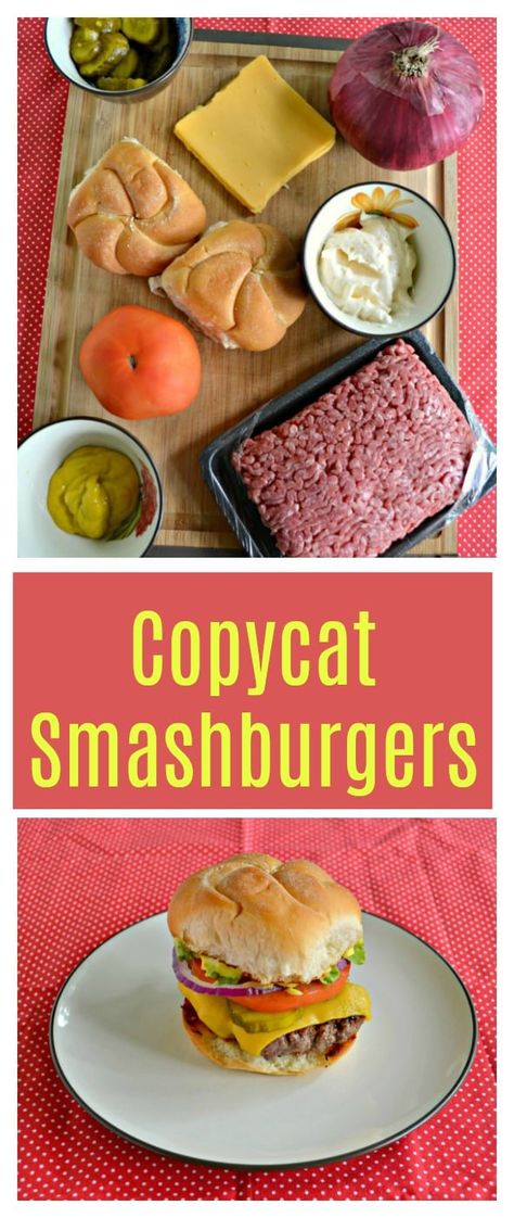 Everything you need to make an awesome Copycat Smashburger! Copycat Smashburger, Cheeseburger Recipes Homemade, Homemade Burger Recipe, Sauce Burger, Recipes Copycat, Smash Burger Recipe, Easy Burger Recipe, Easy Burgers, Chicory Recipe