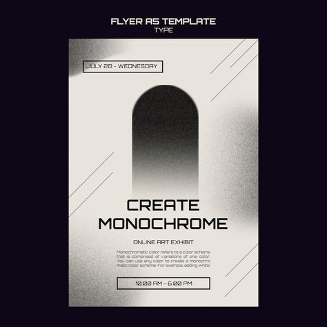 Free PSD monochrome art print template | Free Psd #Freepik #freepsd #black-white-poster #art-exhibition #exhibition-poster #art-flyer Monochrome Color Scheme, Monochrome Poster, Art Flyer, Monochrome Posters, Monochrome Art, Monochrome Color, White Poster, Exhibition Poster, Print Templates