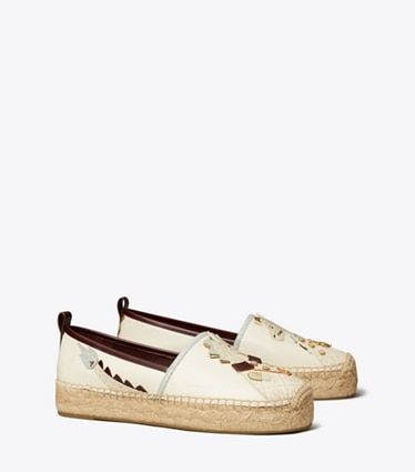 Women's Designer Espadrille Flats, Sandals & Slides | Tory Burch Designer Espadrilles, Tory Burch Espadrilles, Leopard Wedges, Espadrille Flats, Flat Wedges, Wedges Style, Flats Sandals, Flat Espadrilles, St Kitts And Nevis