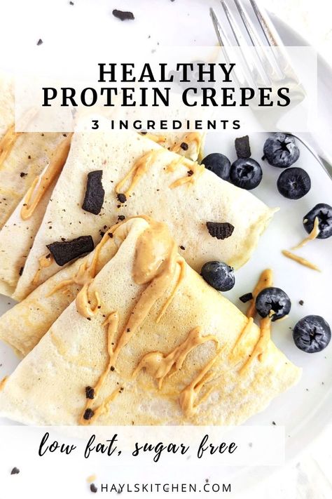 Protein Crepes Recipe, Healthy Crepe Recipes, Protein Crepes, Low Carb Crepe, Healthy Crepes, Low Carb Low Fat Recipes, High Protein Low Carb Recipes, No Carb Recipes, Low Carb Low Sugar