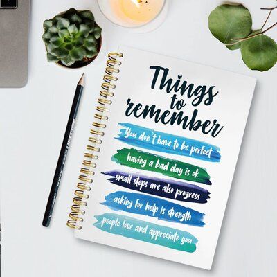 Hard COVER | The sturdy cover can protect the inner pages in daily use, and is suitable for writing in work, study, meeting and other occasions. The cover is smooth to the touch and colorful. The size is 6.2 x 8.2 Inches. | Skyline Inspirational Notebook, Size 8.2 H x 6.2 W x 0.7 D in | Wayfair Diary Cover Page, Notebook Cover Design, Notebook Gift, Diary Notebook, Work Study, Notebook Gifts, Notebook Journal, Notebook Cover, Having A Bad Day