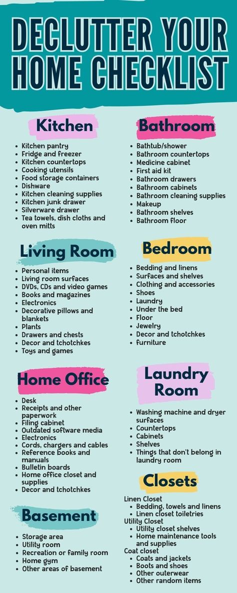 Laundry Room Apartment, Declutter Your Home Checklist, Style Small Apartment, Home Checklist, Things To Declutter, Room Checklist, Cleaning Checklist Printable, Declutter Checklist, Declutter Home