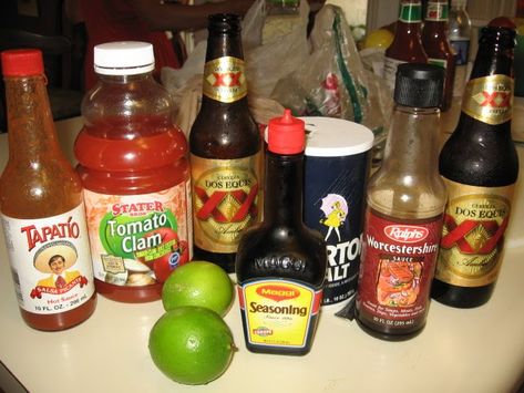 Mexican Family Recipes: CAMARONES A LA DIABLA: FINGER-LICKIN' GOODNESS! AND MICHELADAS TOO! Hispanic Dishes, Mexican Cooking, Hispanic Food, Traditional Mexican, Throw Back, Throw A Party, Family Recipes, The Culture, Hot Sauce Bottles