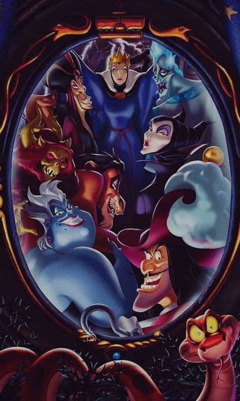 Evil Disney, Animation Disney, Images Disney, Dark Disney, Disney Villains Art, Walt Disney Animation, Arte Disney, Pinturas Disney, Disney Tattoos