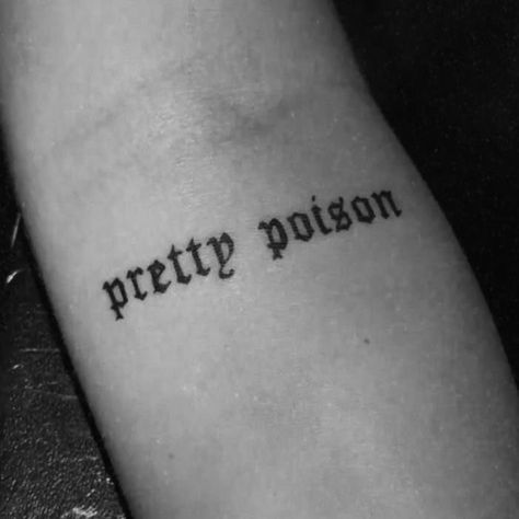 Poison Tattoo, Pretty Poison, Word Tattoo Ideas, Pug Tattoo, Hippie Tattoo, Peacock Feather Tattoo, Surreal Tattoo, Word Tattoo, Wing Tattoo Designs