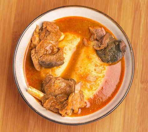 Fufu with light soup and goat meat African Food Recipes, Light Soup, Ghana Food, Ghanaian Food, Light Soups, West African Food, Africa Food, African Cooking, Goat Meat