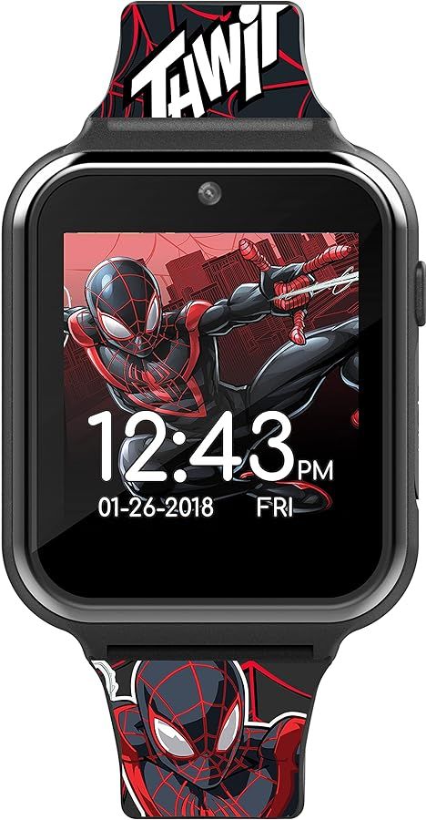 Spider-Man Touch-Screen Interactive Smartwatch Black (SPD4664AC) : Amazon.ca: Clothing, Shoes & Accessories Powered Bicycle, Spider Man Miles, Spider Man Miles Morales, Spiderman Kids, Camera Watch, Marvel Collectibles, Avengers Birthday, Toy Cars For Kids, Fashionista Clothes