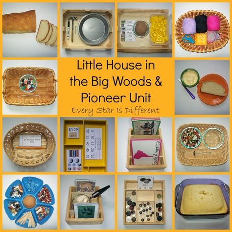 Every Star Is Different: Little House in the Big Woods & Pioneer Unit Pioneer Day Activities, Pioneer Activities, Pioneer Crafts, Pioneer Day, Pioneer Life, The Oregon Trail, Homeschool History, House Book, Book Study