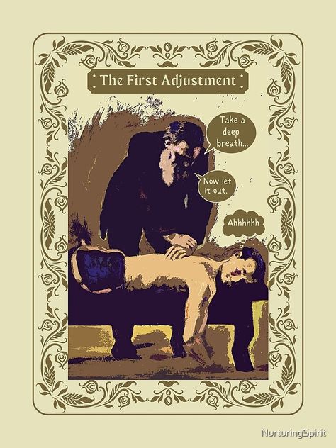 Print of D.D. Palmer (discoverer of Chiropractic) adjusting a patient Chiropractor Art, Patient Humor, Office Waiting Rooms, Chiropractic Adjustment, Doctor's Office, Cabinet Medical, Let It Out, Doctor Office, Samos