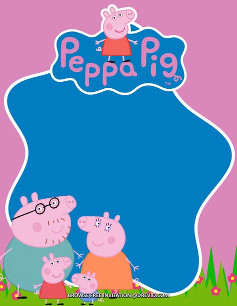 Nice (FREE Invitations) Peppa Pig Birthday Invitations + Party Ideas Peppa Pig is one of our favorite preschool party themes, and to celebrate, we're going to show you how to create a super special Peppa Pig party that your kids will enjoy! These bright and colorful pa... Peppa Pig Party Printables, Peppa Pig Party Invitations, Peppa Pig Birthday Party Invitations, Peppa Pig Invitation Template Free, Peppa Pig Theme Cake, Peppa Pig Themed Birthday Party, Peppa Pig Party Ideas, Peppa Pig Pinata, Peppa Pig Printables