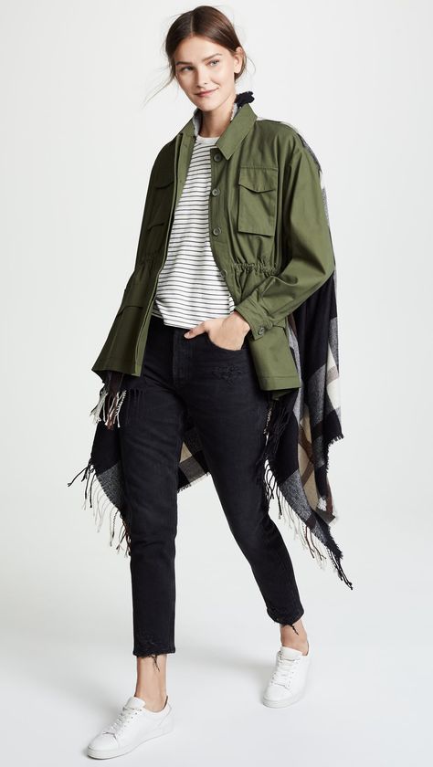 BB Dakota Breakfast Army Jacket Military Jacket Outfit, Anorak Jacket Outfit, Olive Green Jacket Outfits, Utility Jacket Outfit, Green Jacket Outfit, Le Catch, Green Jacket Women, Khaki Jacket, Fur Clothing