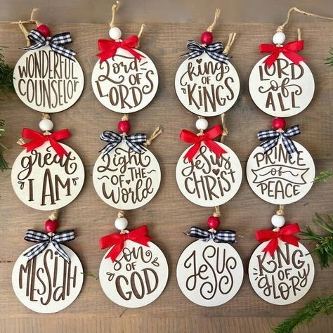 Umlovegift.com Names Of Jesus Christmas Ornaments Diy, Names Of Jesus Ornaments Diy, Christian Christmas Ornaments Diy, Christian Ornaments Diy, Names Of Christ Ornaments, Names Of Jesus Ornaments, Christ Centered Christmas Gifts, Jesus Christmas Ornaments, Christian Christmas Ornaments