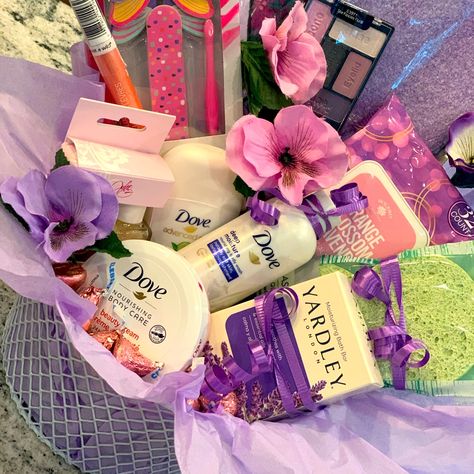 Pre-Filled Spa Treat Gift Basket. All Baskets Are Made To Order And Include But, Not Limited To Body Wash, Loofah, Facial Cleanser, Hair Masks, Hand Masks, Body Lotion, Hand Cream, Assortment Of Candy And Chocolate. Items May Vary Slightly But All Baskets Will Be As Beautifully Assembled As Shown. Gifts For Best Friend's Birthday, Women’s Day Gift Ideas, Valentine Gift For Her, Mother's Day Basket Ideas, Beauty Basket Gift Ideas, Mother’s Day Gift Baskets, Valentines Gift For Mother, Mother’s Day Gifts, Mother’s Day Gift Ideas