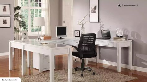 Are you planning to create a u shaped office layout but are confused about how you will do that? Here is a detailed guide to help you plan it the best way. Modular Home Office Furniture, U Shaped Desk, Office Rustic, Mesa Home Office, Cheap Office Furniture, Belfort Furniture, Home Office Furniture Sets, Shaped Desk, Office Layout