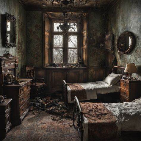 The abandoned town stood silently in the middle of the vast desert, its empty buildings an eerie reminder of the community that once thrived there. Th... -  #Abandoned #wasteland Old Abandoned Houses Interiors, Desert House Aesthetic, Empty House Aesthetic, Abandoned House Aesthetic, Abandoned Bedroom, Abandoned Attic, Abandoned Interior, Abandoned Cottage, Abandoned Town